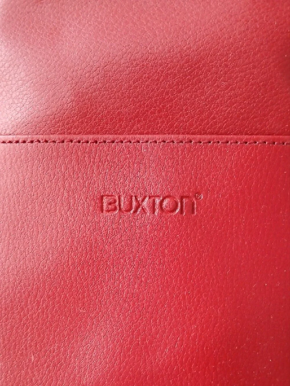 Buxton Red Leather Laptop Tote for Men